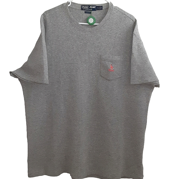 Palace x Polo RL "Logo Pocket grey waffle tee" - Picture 5 of 12
